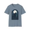 Unisex Softstyle T-Shirt Wolf Howl Moonlight Forest Silhouette Nature Tee