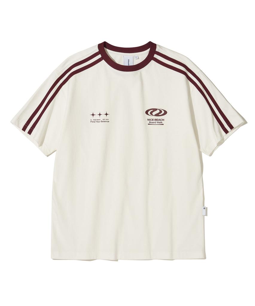 URBANDTYPE Football Jersey T-Shirt_White/Burgundy