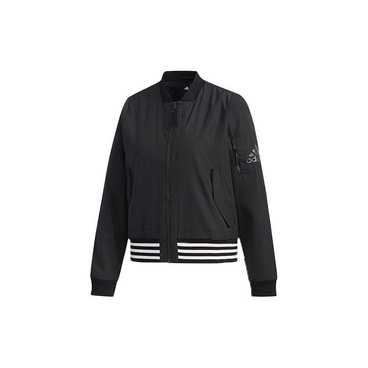 adidas Jackets Women's Black Baseball Collar Moderate Other FI9284