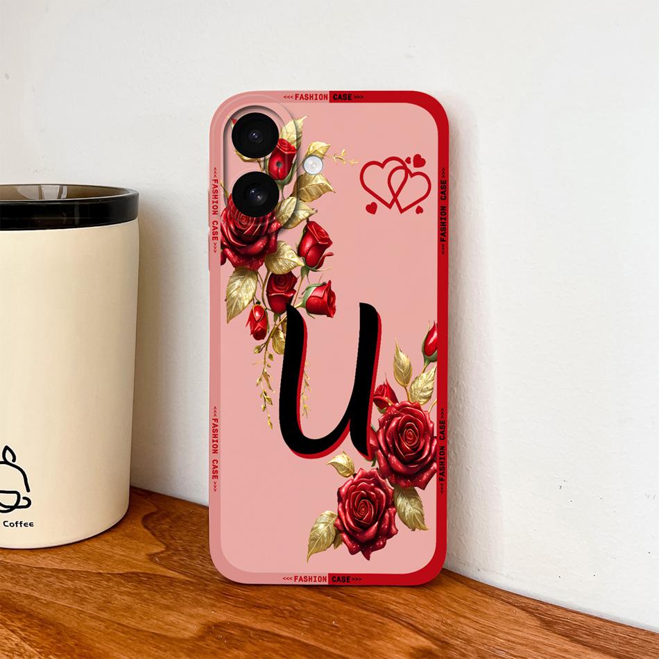 For iPhone 17 Pro Max 17 Air Phone Cover Flower Name Letters High Quality Case For iPhone17 Soft Silicone Shockproof Housing