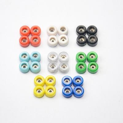 4Pcs New Professional Bearing Wheel Urethane PU Metal Fingerboard Wheels CNC Mini Finger Skate Board Accessory