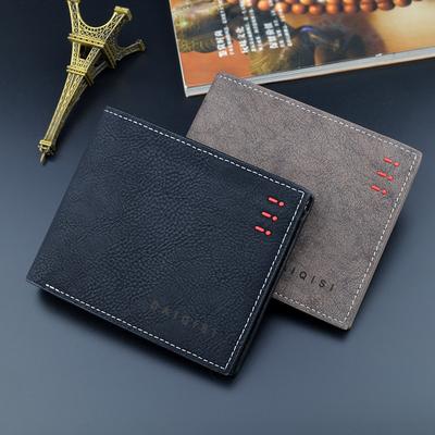 Men Wallet Retro Thin Frosted Wallet Male Youth Large-Capacity Soft Wallet Pu Leather Wallet Card Holder Carteira Masculina