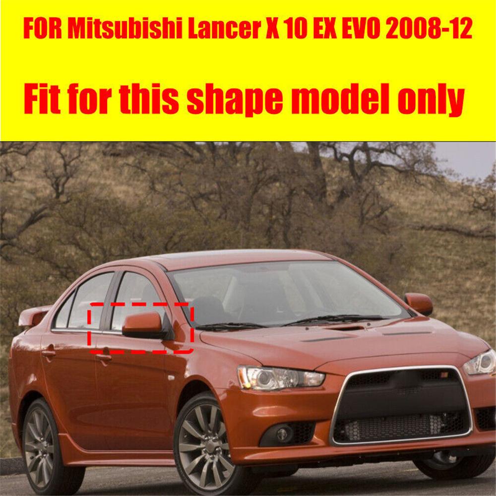 For 08-12 Mitsubishi Lancer Rearview Side Mirror Cover Cap Carbon Fiber Style Us