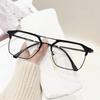 Women Stylish Reading Glasses Fashion New Anti-blue Light Computer Glasses Double Beam Square Frame Eyeglasses 0+1.0+1.5+4.0