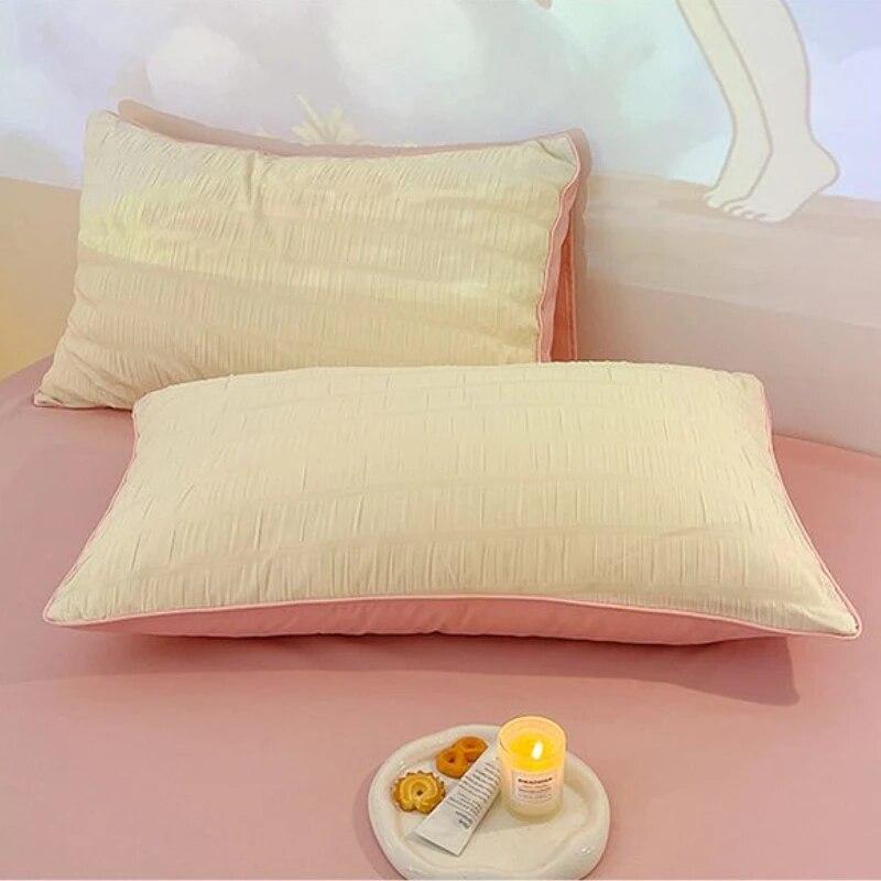 Sommerkühlende dünne Steppdecke, Bettlaken mit Kissenbezügen, 4-teilig, leichte Bettdecke, Bettröcke, Bettwäscheset, Tagesdecke, Heimtextilien