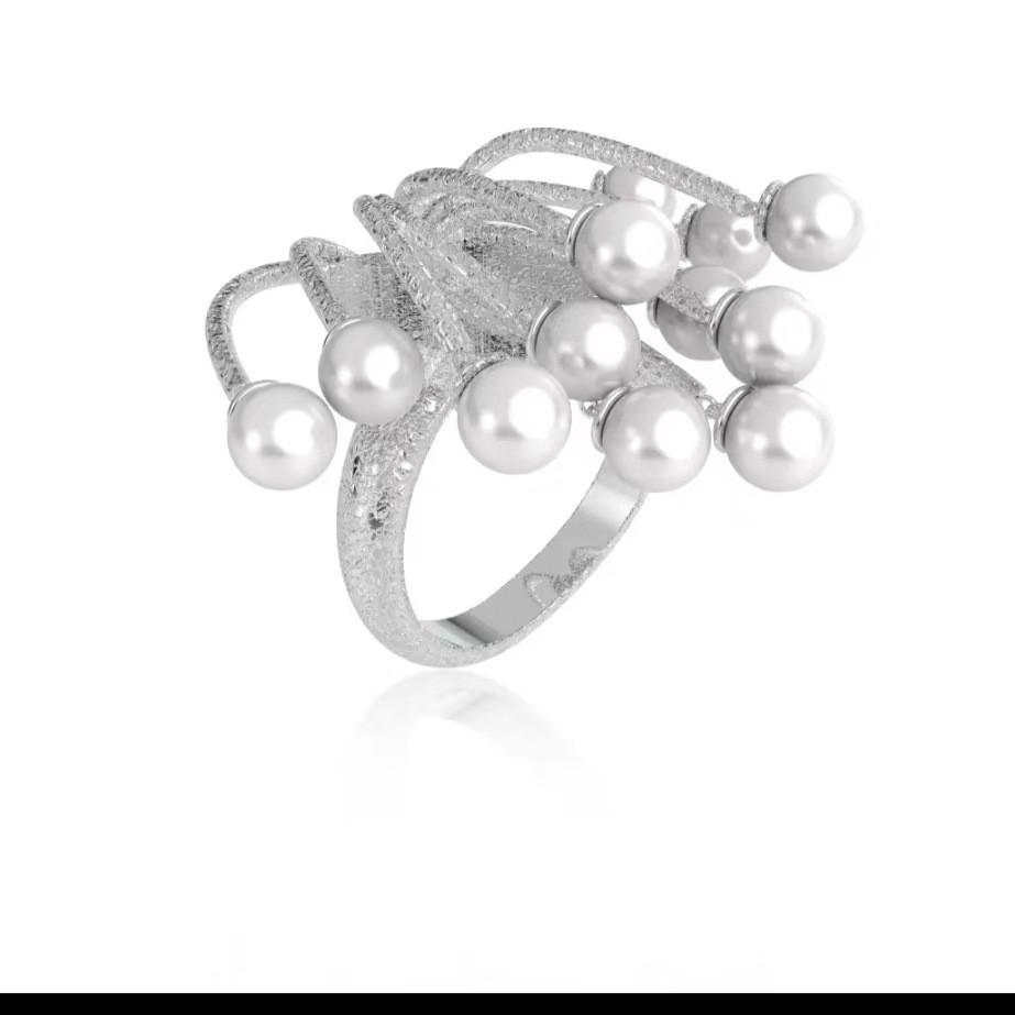 Star-Inspired Fashionable Water Fireworks Bead Ring – Light Luxury and Exquisite Design