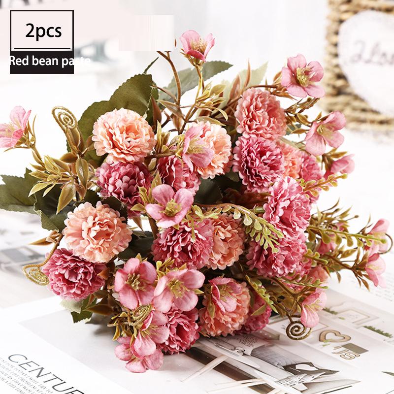 Artificial flowers, artificial flower bouquets, home decoration flowers, artificial flower scene arrangements, handmade flowers красный