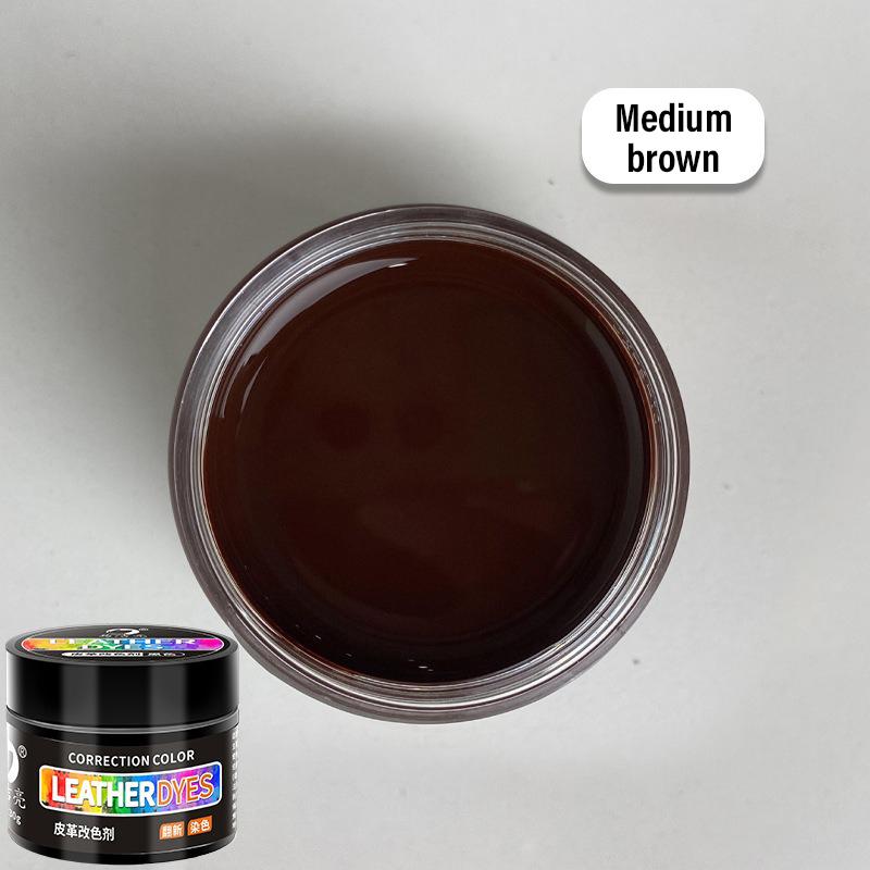 30ml Pintura para Cuero de Coche Crema para Zapatos Coloreado para Bolso Sofá Asiento de Coche Arañazo Tinte para Cuero Marrón Reparación Restauración Pintura de Cambio de Color