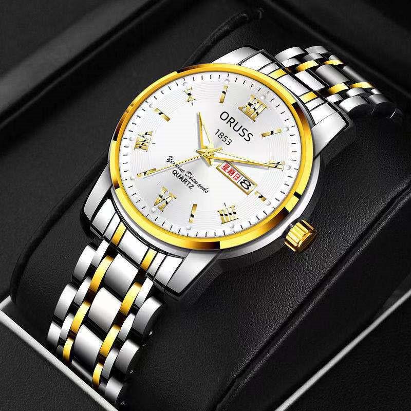 40Mm Large Dial Luminous Waterproof Calendar Domestic Watch Men'S Fashion Round Pointer