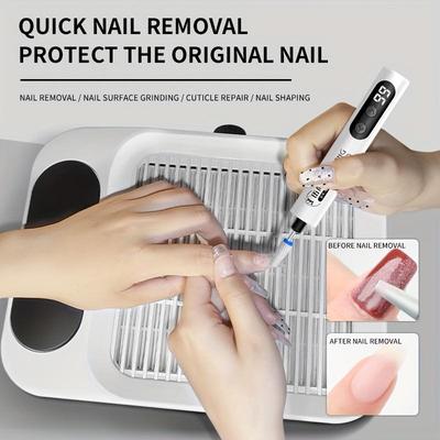 5 In 1 Wireless Nail Drill 35000Rpm Manicure Cutter Nail Repair Pedicure Milling Cutter Polisher Sander Usb Rechargeable