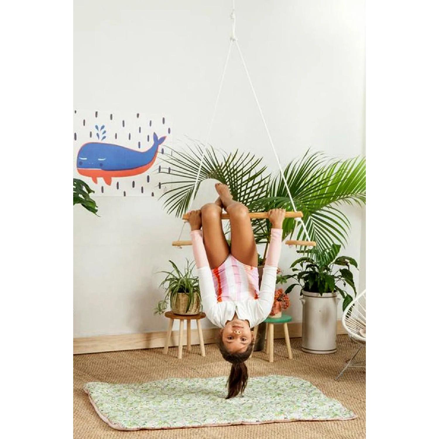 

Trapezia Wooden Sensory Swing Child Activity Gymnastics Yoga Development Switch коричневий