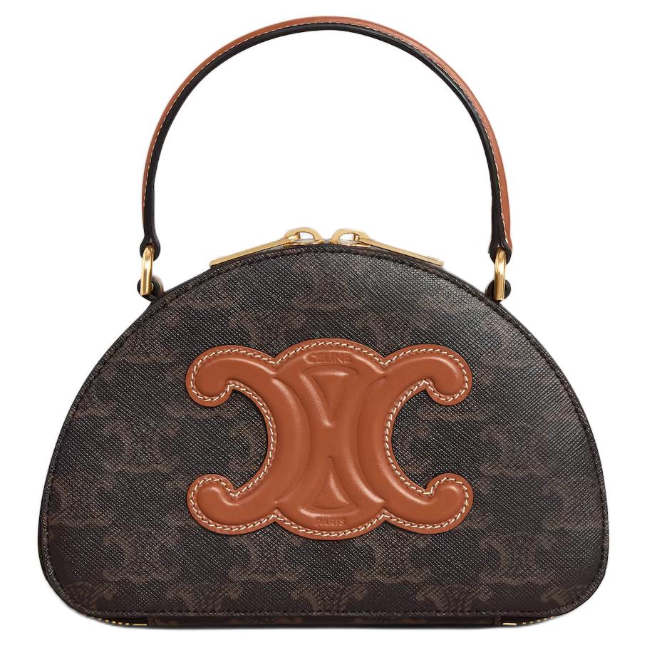 

Celine Triomphe Monogram Canvas Zipper Half-Moon Shoulder Bag Women bags Brown 10K642ECM-04LU Basic Set (Bag+Dust Bag)