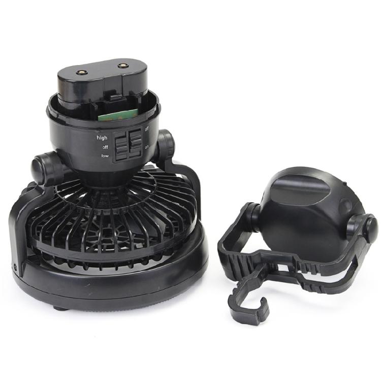 Waterproofed Portables LED Tent Fan Light Multipurpose Battery Powered Fan for Camping Hiking Night Event