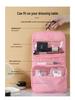 Trendy Minimalist Girly Makeup Bag: Large Capacity, Portable, Foldable with Hook for Business Trips & Travel