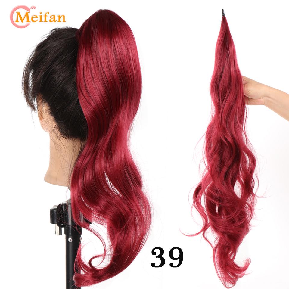 Syntetisk hestehale 32 tommer lang fleksibel sjal rundt hestehale hårforlengelser Blond Svart For kvinner Fake Tail Hairpiece Daglig bruk