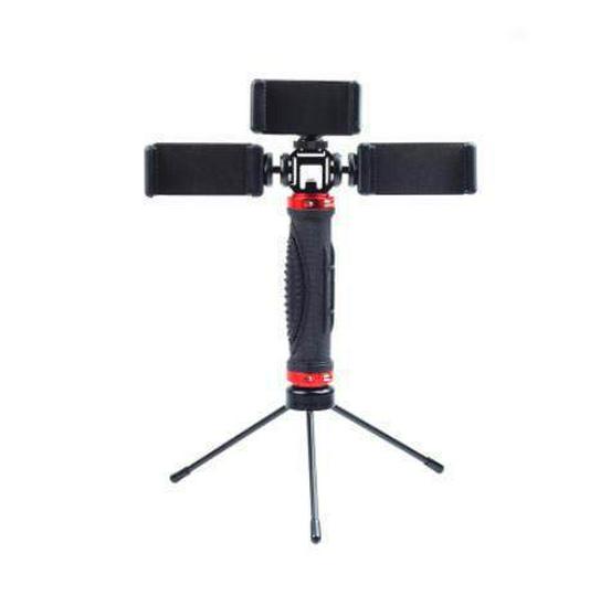Dual Camera Phone Stand for Live Streaming and Videography - Multifunctional and Portable