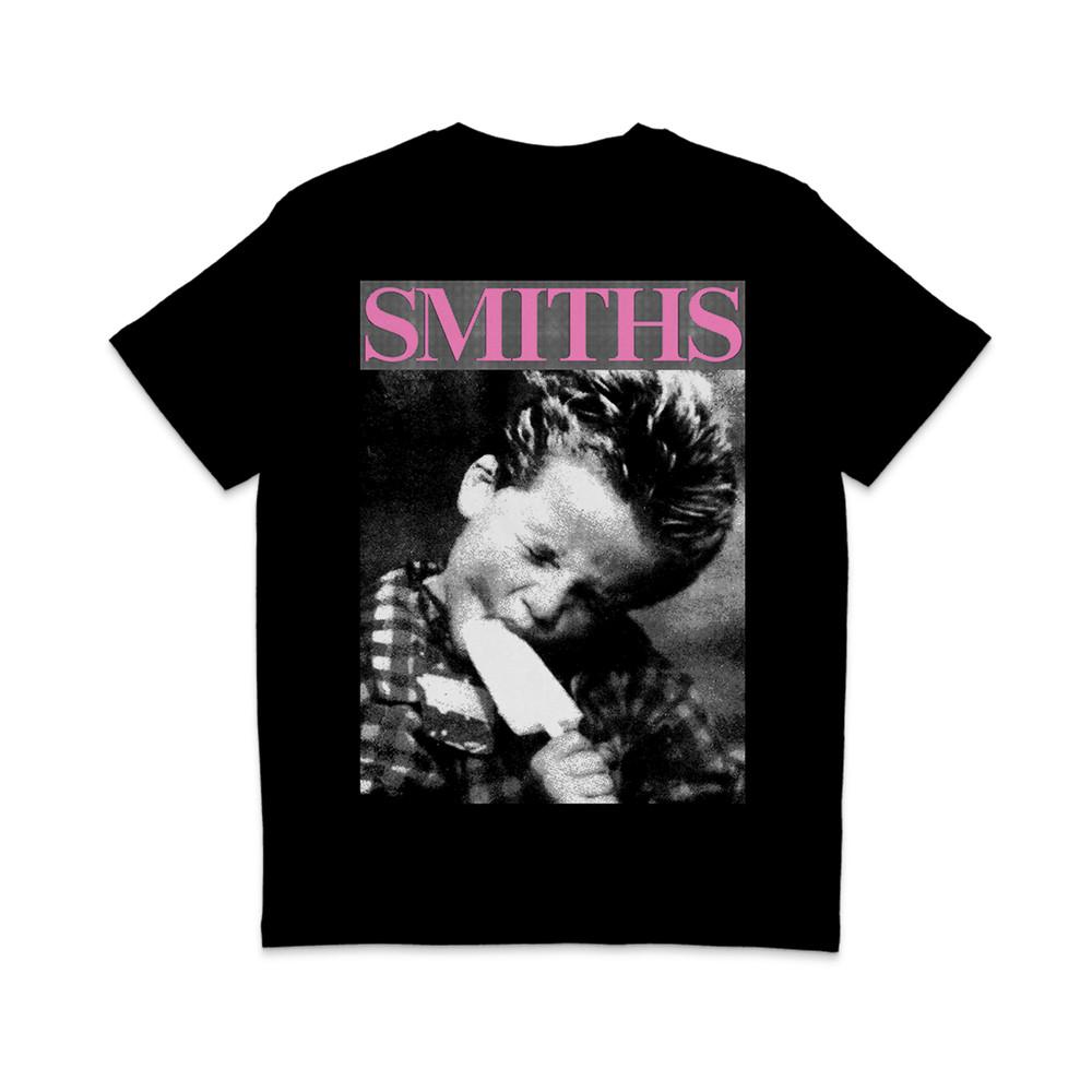 

THE SMITHS #039;Boy With Lolly#039; 1986 Pink amp; Black Black Organic T Shirt Unisex T-Shirt XXXXL