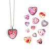 10 Stück/Los Liebesherz Flache Rückseite Glas Cabochon Rote Blume Tier Muster Cabochon Perlen Für Schmuckherstellung DIY Zubehör