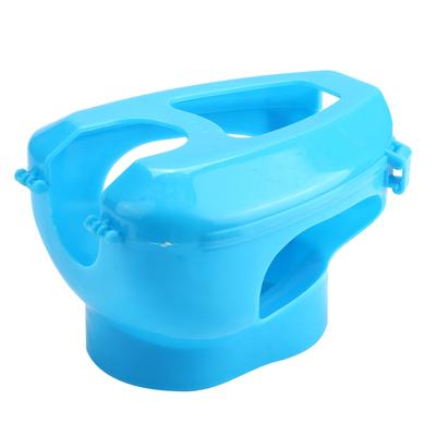 Soporte de plástico para palomas para alimentación por inyección, montaje fijo, suministro para aves(azul)