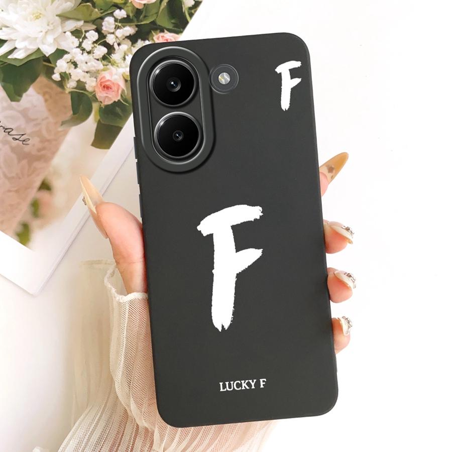 For Xiaomi Poco X8 Pro 5G Case Cover Lucky A-Z Letters Soft Silicone Coque Phone Case For Xiaomi PocoX8 Pro Poco X 8 Pro Cases