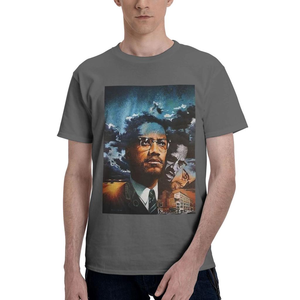 Malcolm X Graphic 100 Cotton Casual Breathable Confortable Manga Funny TShirt For Men Clothes Men