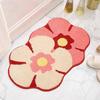 Small Fresh Special-shaped Flower Cashmere Floor Mat, Bathroom Water-absorbing and Dirt-resistant Foot Pad, Entrance Wear-resistant Foot Pad