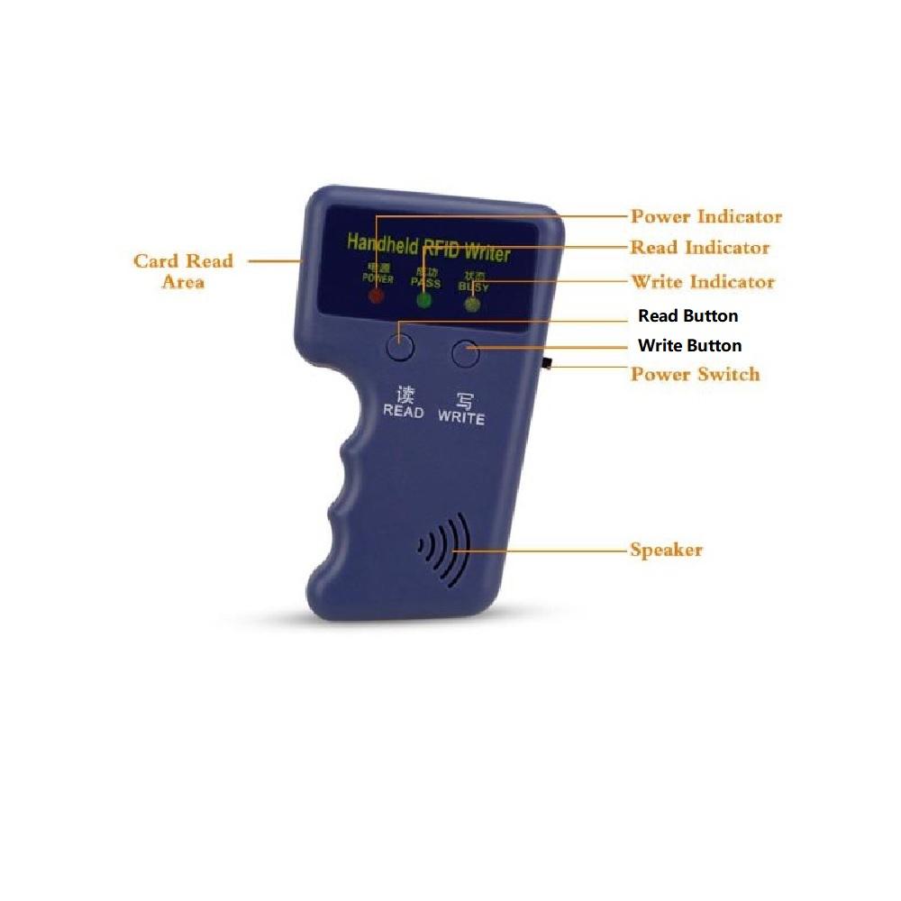 Handheld RFID ID Card Copier Key Reader Writer Duplicator 125KHz+5PCS Tags