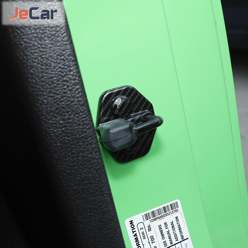 JeCar ABS Car Door Lock Cover Protect Buckle Sticker Trim Shell Latch Stop Anti Rust For Ford Mustang 2009-2013 Car