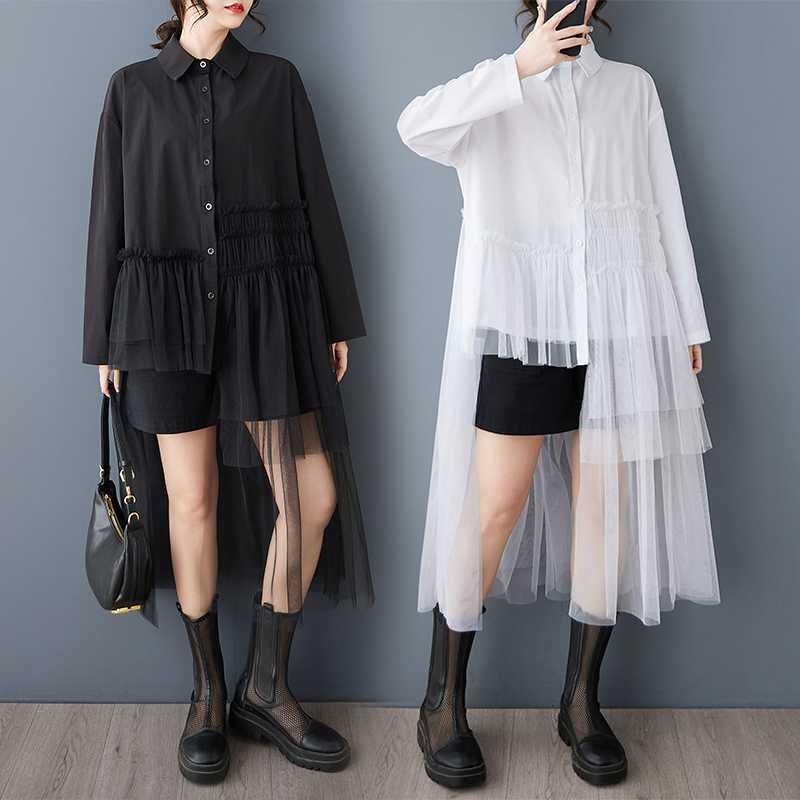 

Summer Loose Patchwork Casual Short Sleeved Dress one size чорний