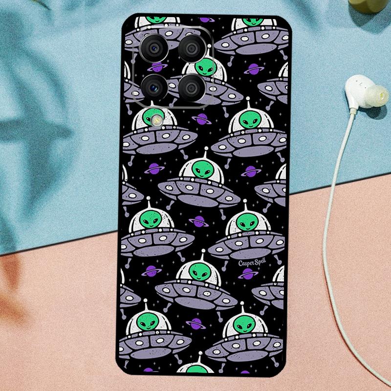Aesthetics Cute Cartoon Alien For Samsung Galaxy M14 M34 M54 M20 M06 M16 M12 M13 M15 M35 M55 M33 M53 M21 M31 M32 M52 Case