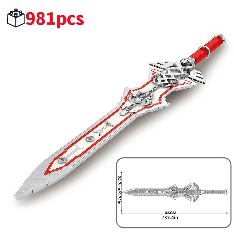 Medieval Sword MOC Building Blocks Creative Technical Assembly Kit Role Play Educational Toy Gift for Children Birthday
