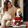 Christmas Porch Clothes Outfit Set for Yard Ornament Decor, Festive Costume for Christmas Tree Outdoor Statue