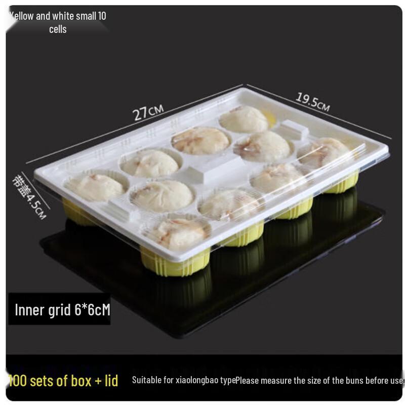 Shengbilai 10-Compartment Plastic Takeout Food Container with Lid
