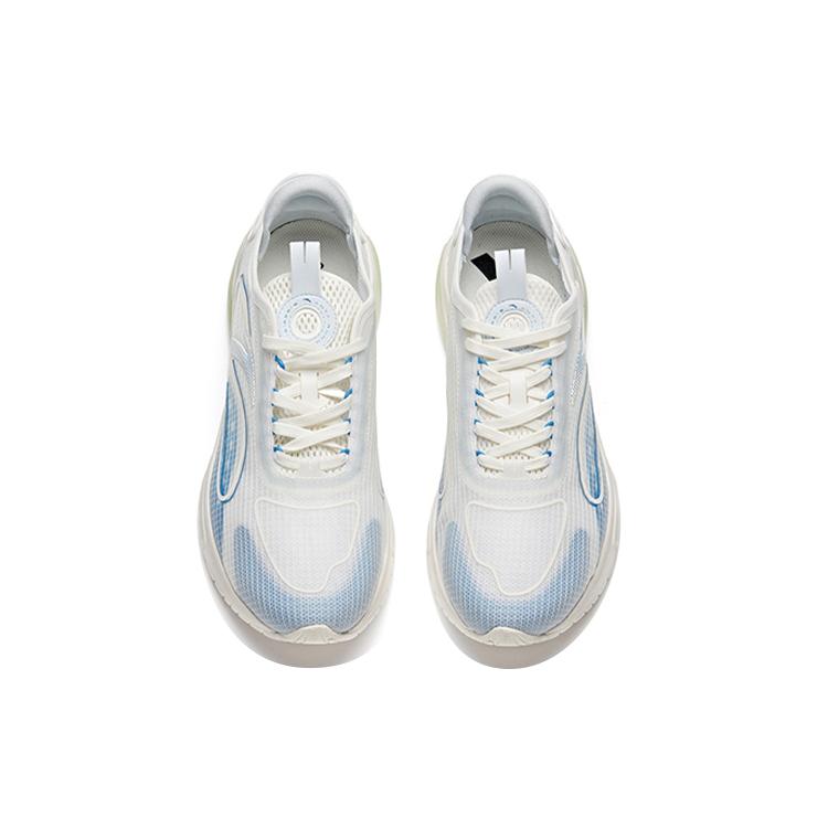 New Anta Tron 1.0 Cushioned Slip Resistant Abrasion Resistant Breathable Low Top Running Shoes Men's White Blue Gray 112125518-1