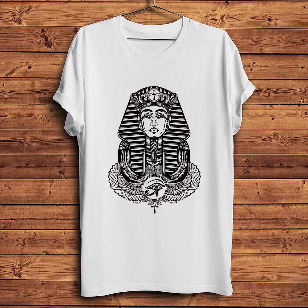 Gothic Egypt Pharaoh Cool Vintage Tshirt Men,White Short Sleeve Casual Homme Cool T-Shirt Unise