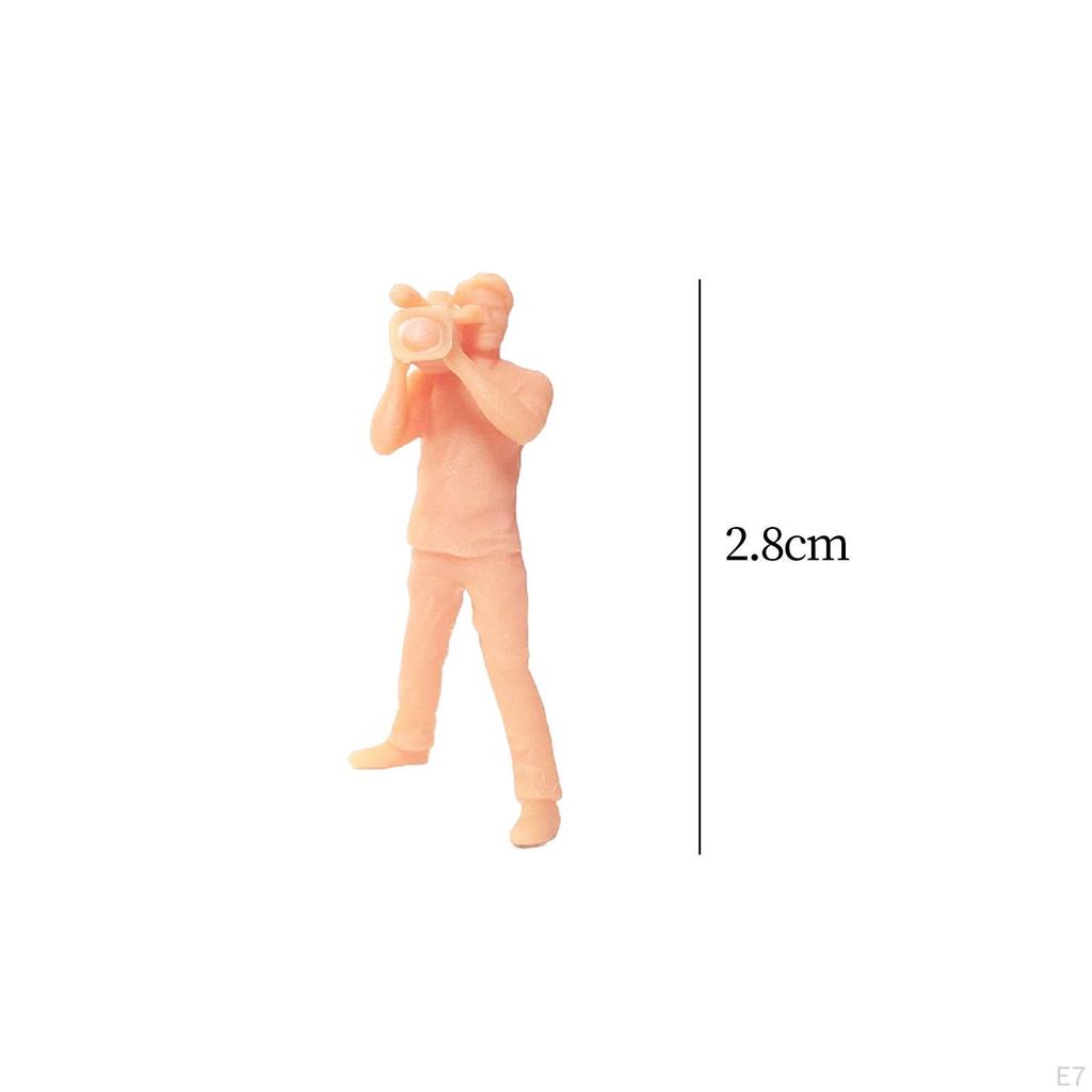 1/64 Figures Realistic Mini People Model Unpainted for Train