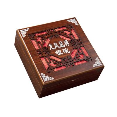 Single Dragon Phoenix Chengxiang Silver Bowl, High End Wooden Box, Precious Metal Commemorative Bowl