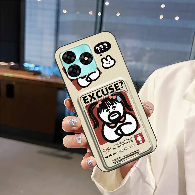 Shockproof TPU Phone Case For UMIDIGI G5/G5A Dirt-resistant Cartoon Card Slot Cute Graffiti Full Wrap Anti-dust Durable