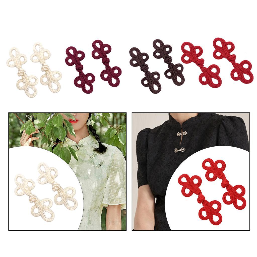 Retro Chinese Knot Button Handmade Nylon Cardigan Closure for Tang Suit Cloak Sweater Costume Sewing Projects