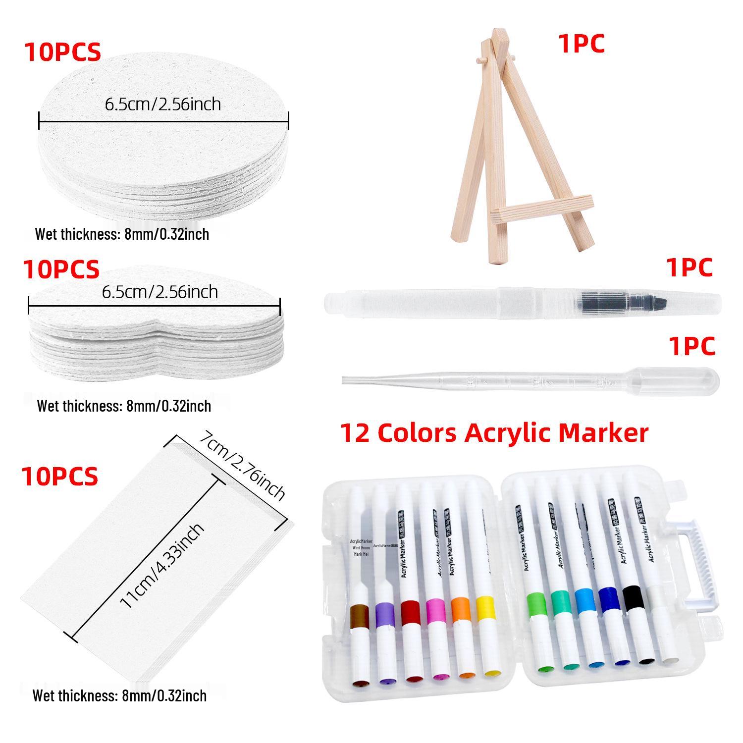 

Набор 3D губок для рисования: Водопоглощающая расширяющаяся бумага для рисования в технике марблинг своими руками