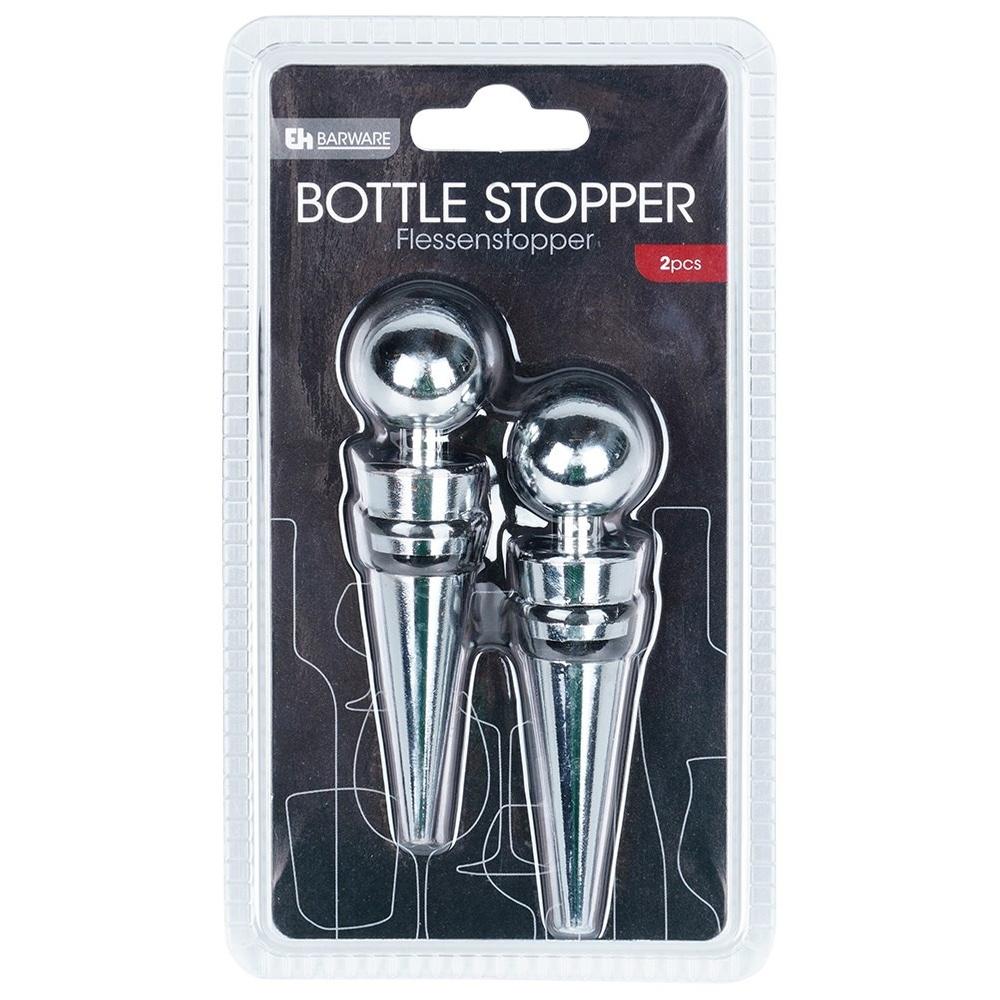 Tappi per Vino e Bottiglie in Acciaio Inossidabile con Guarnizione in Silicone 9cm Confezione da 2