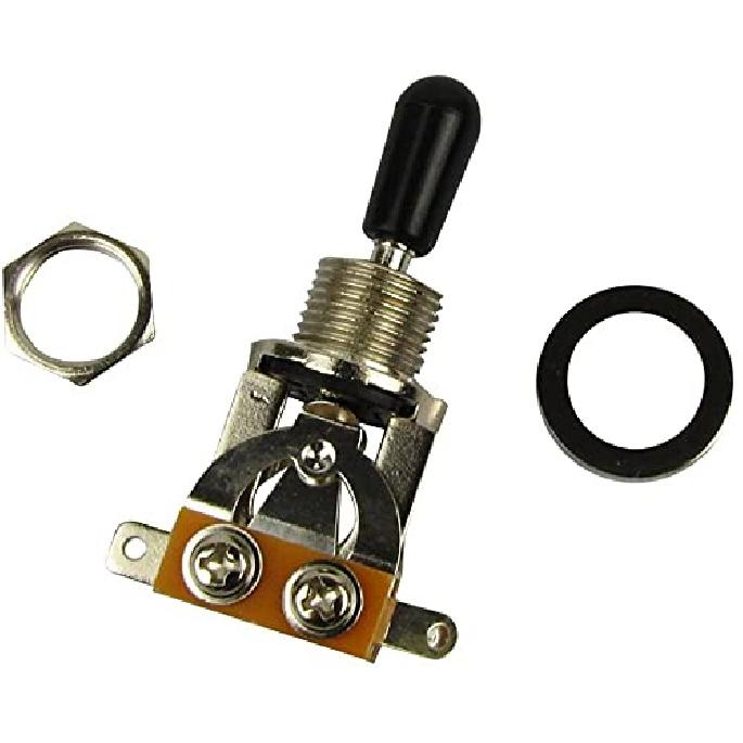 Jiayouy 3 Way Toggle Switch Pickup Selector with Black Tip Knob for Gibon Epiphone Les Paul Electric Guitar Part 2Pcs