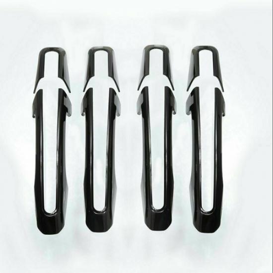 For Land Rover Discovery 5 L462 2017- Outer Handle Trim Cover ABS Black 8PCS