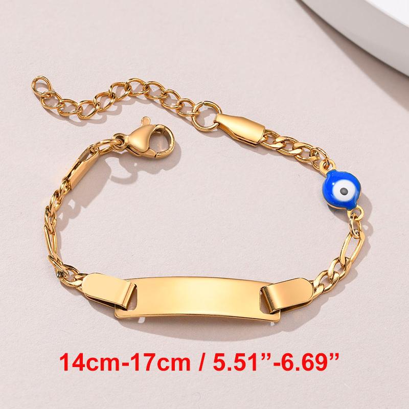 Vnox Custom Engrave Mom Duaghter Son Baby Bracelets, Anti Allergy Stainless Steel Baptism Love Gifts, Adjustable Jewelry