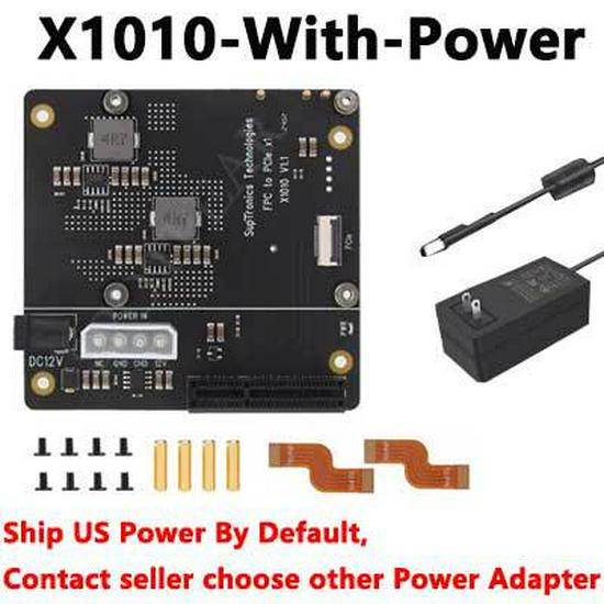 X1010 Raspberry Pi 5 PCIe Expansion Board: FFC To Standard PCIe X4 Slot, Compatible with Various PCIe Components