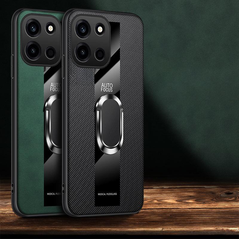 For OnePlus Nord6 Case Business Magnetic Ring Holder Shockproof sheepskin Leather Soft Silicone Fashion for OnePlus Nord 6 Back Cover