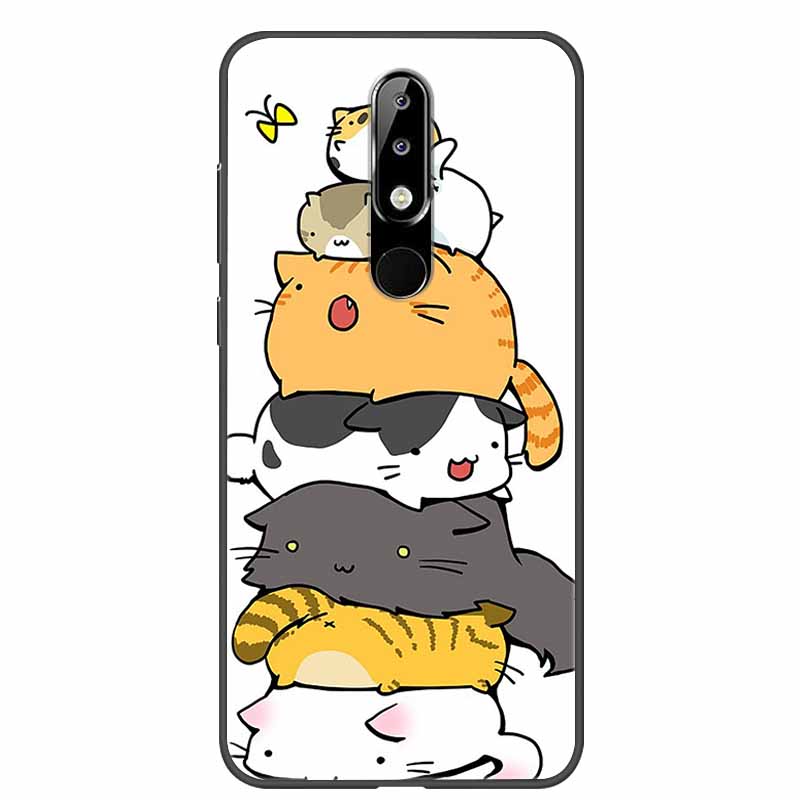 Per Nokia 6.1 Plus Custodia Adorabile Morbido Silicone Cartone Animato Gatto TPU Custodie per Telefono per Nokia X6 Copertura 6.1Plus Carina Coque per NokiaX6 Guscio