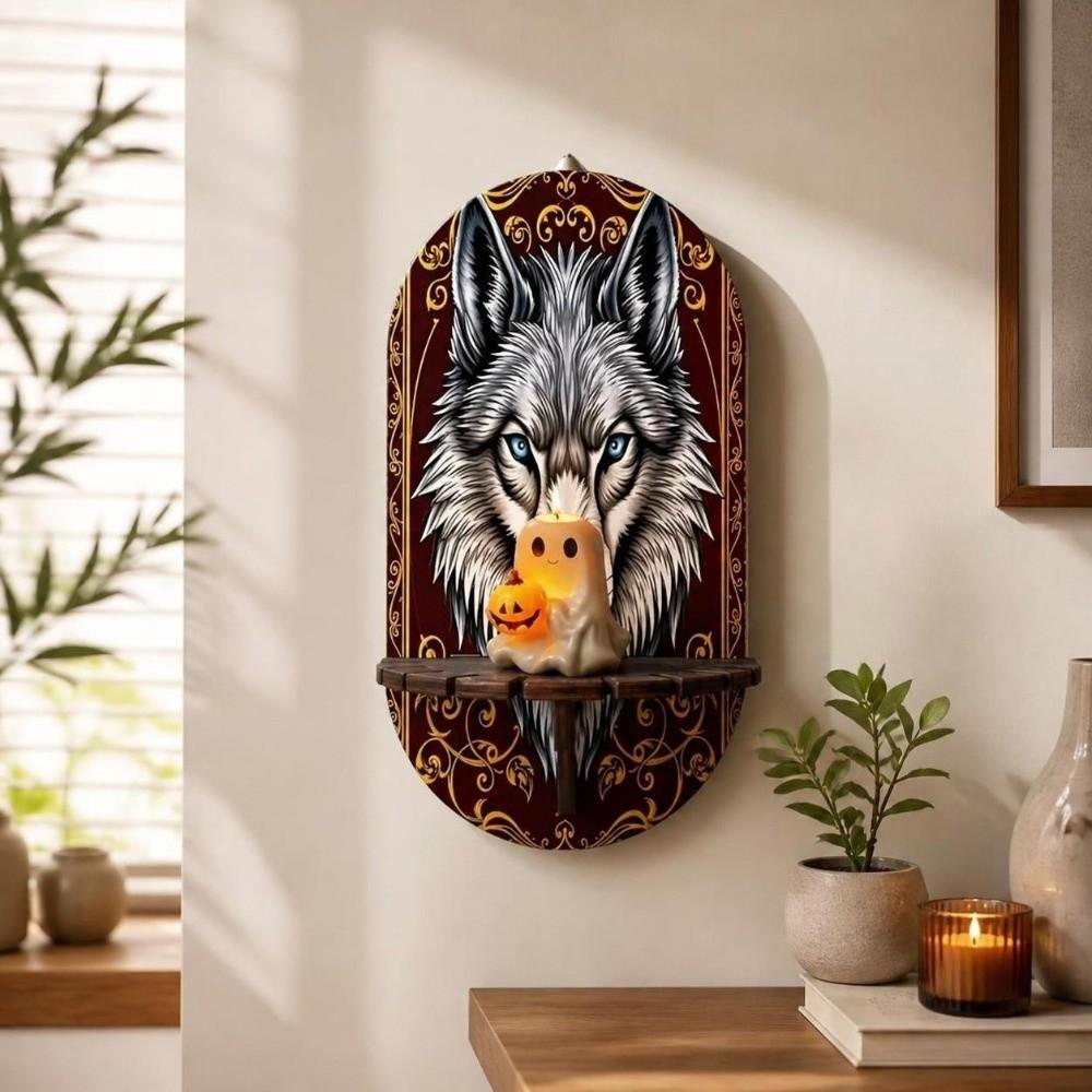 Peacock Wall Storage Rack Wooden Wall Display Stand Hanging Shelf Wall Decor Home Decor