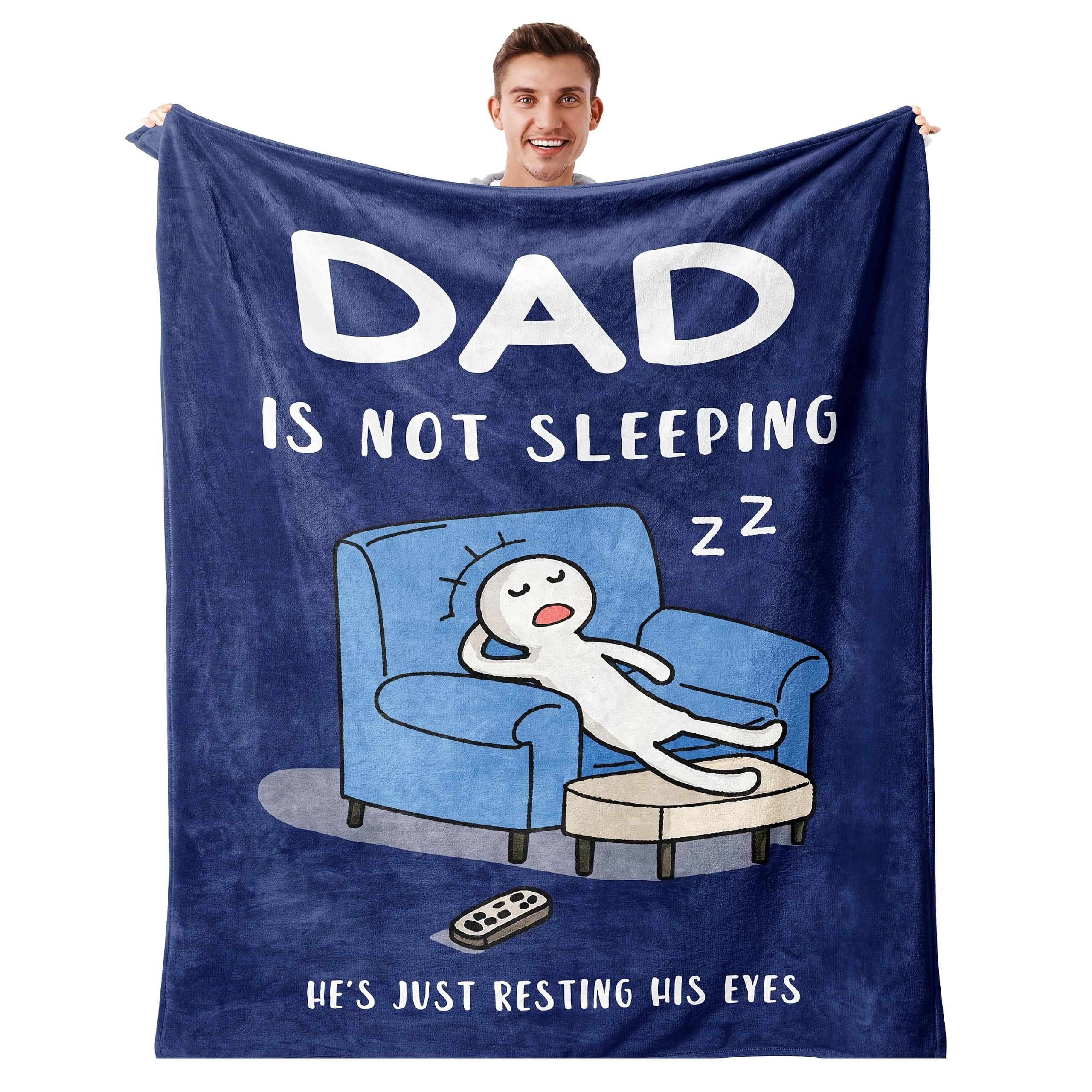 

Humorous Dad Blanket - Soft Flannel All-Season Throw Machine Washable for Couch Travel Office - Daughter Son to Dad Husband Gift 100x150cm
