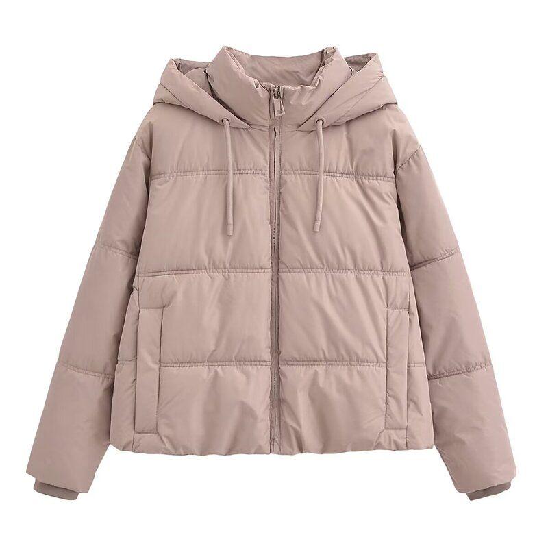 

Fashion Wind Fall Women s Clothing Short Jacket Cotton-Padded Jacket Apricot color L